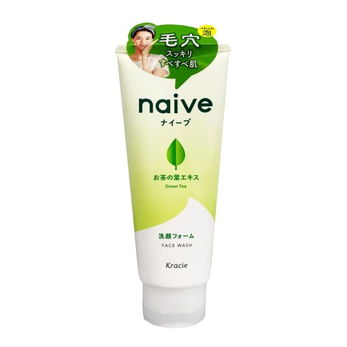 Kracie Naive Facial Cleansing Makeup Remove Face Wash Foam (Green Tea) 130g eBay