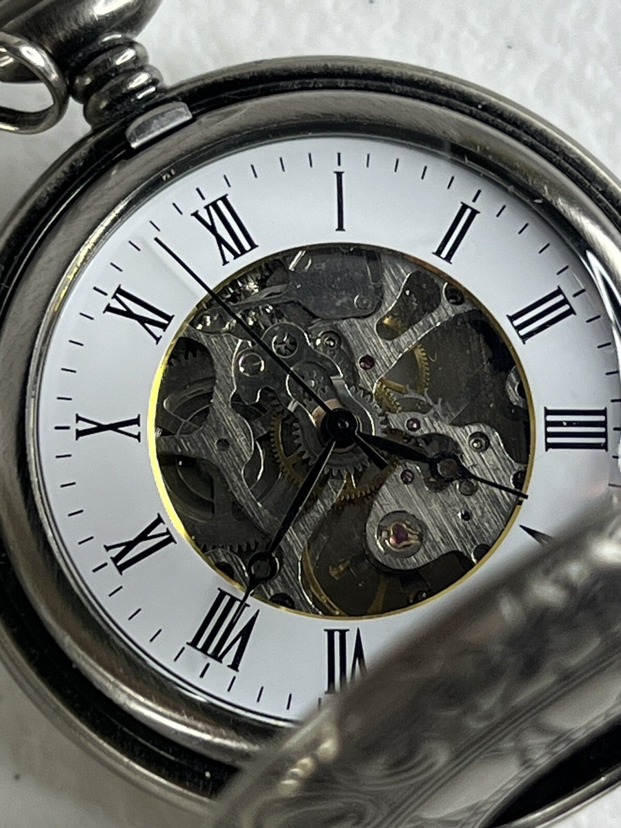 Majesti Pocket Watch silver Tone Vintage 17 Jewel Jewelry