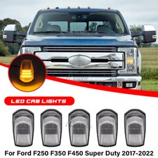 5x For Ford Super Duty 2017-22 F250 F350 Clear Lens Amber Led Cab Roof Light Kit