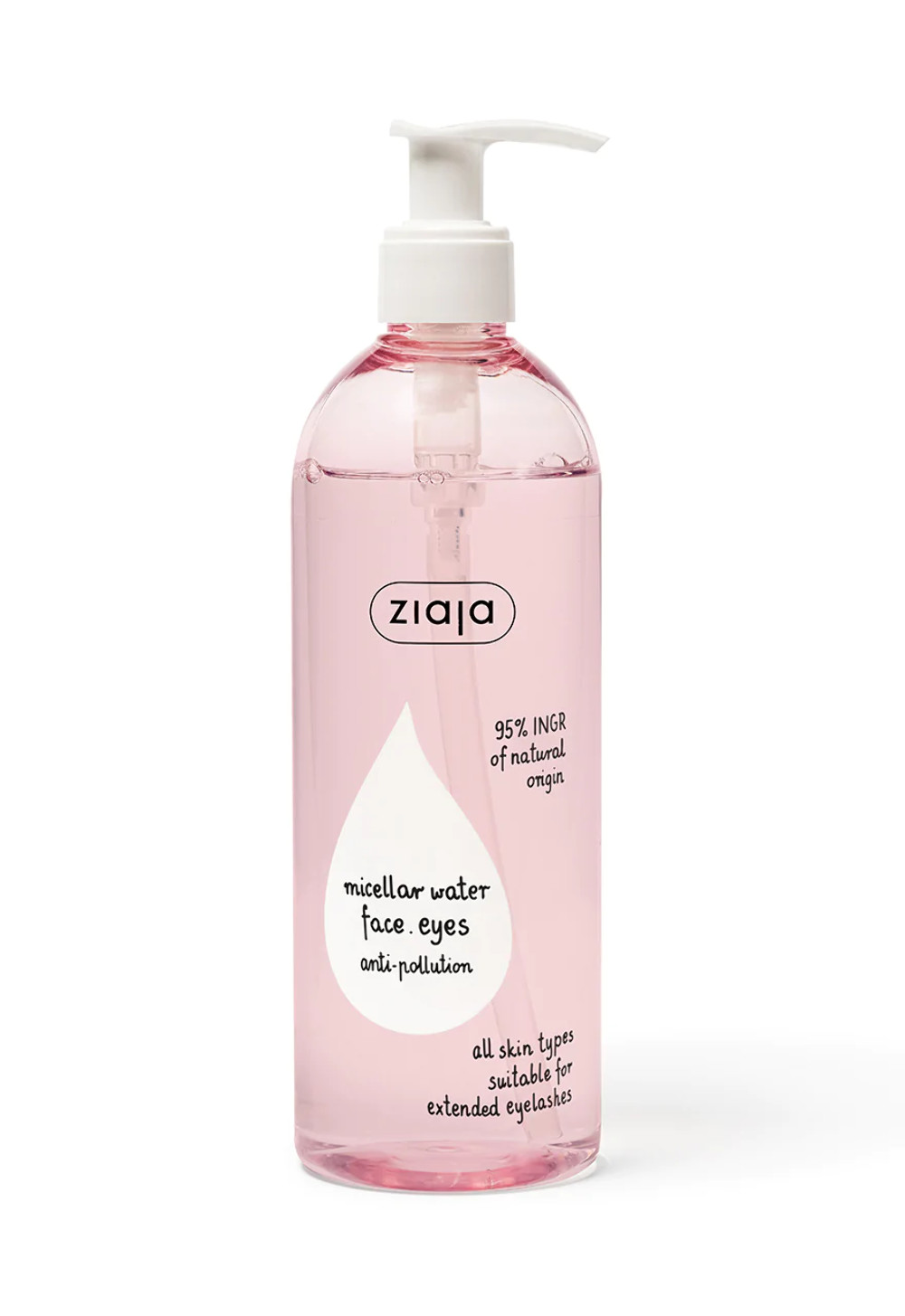 Ziaja Unisex White Micellar Water For All Skin Types 390Ml In - Image 2
