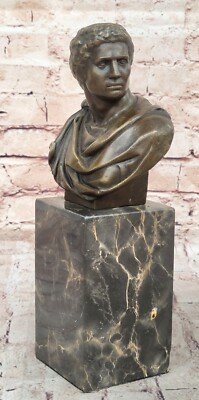 Solid Bronze Marmor Skulptur Statue Of Gaius Julius Caesar ROM Römische Angebot
