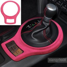 Suede Pink Gear Shift Box Panel Trim For Toyot 86 Subaru Brz 2012-20 Scion Fr-s