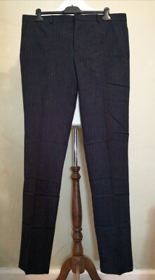 Polo Ralph Lauren Pinstripe Men Tailored Fit Trouser Navy Size 40 W RRP £215