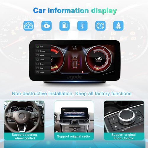 12.3" Android 13 Screen Apple CarPlay For Mercedes Benz GLE GLS Autoradio 128G - Picture 3 of 9