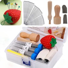 Complete Needle Felting Kit with 3 Size Wool 8 Needles Felting Tool for Beginner