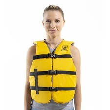 Seachoice General Purpose Life Vest, Adult L, Yellow, Fits Chest 30-52 in,