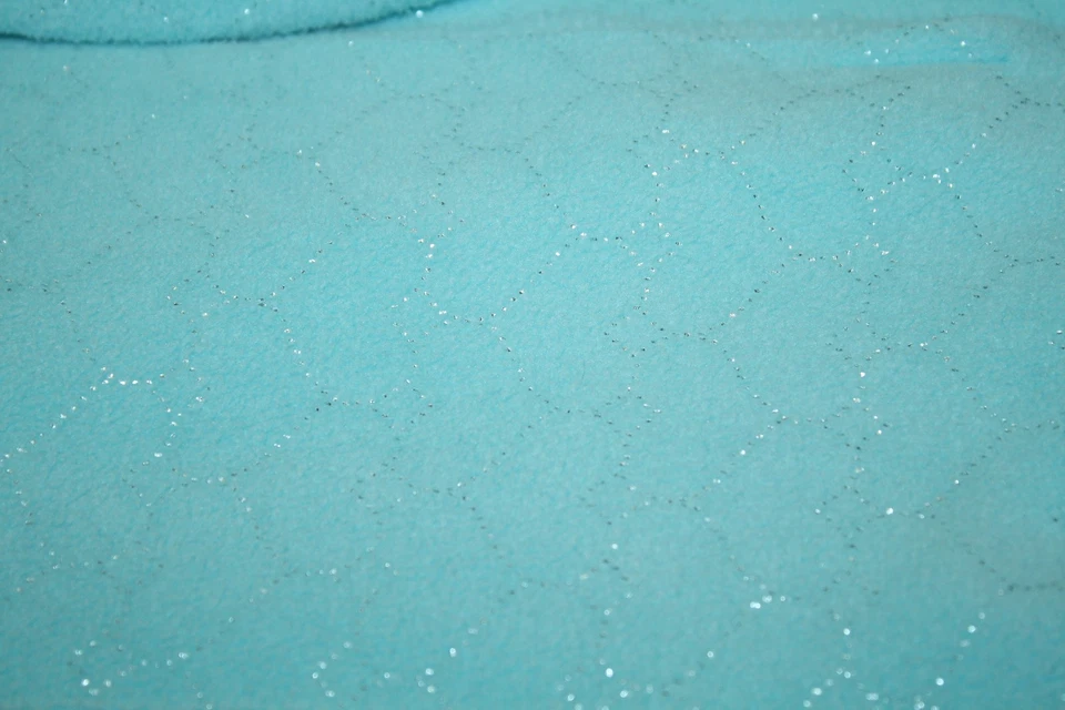 Antiguo Azul Marino Niñas L XL Invierno Polar Bufanda Sombrero Gorra Turquesa Azul Plata Brillante Foto 4 de 4