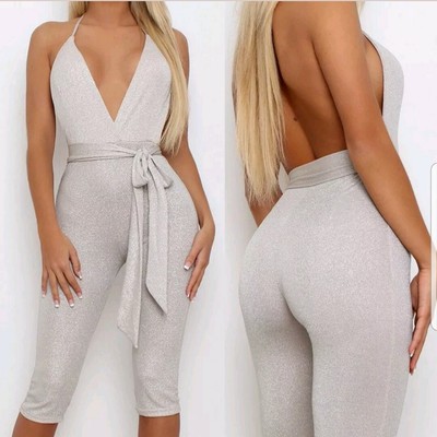 silver romper dress