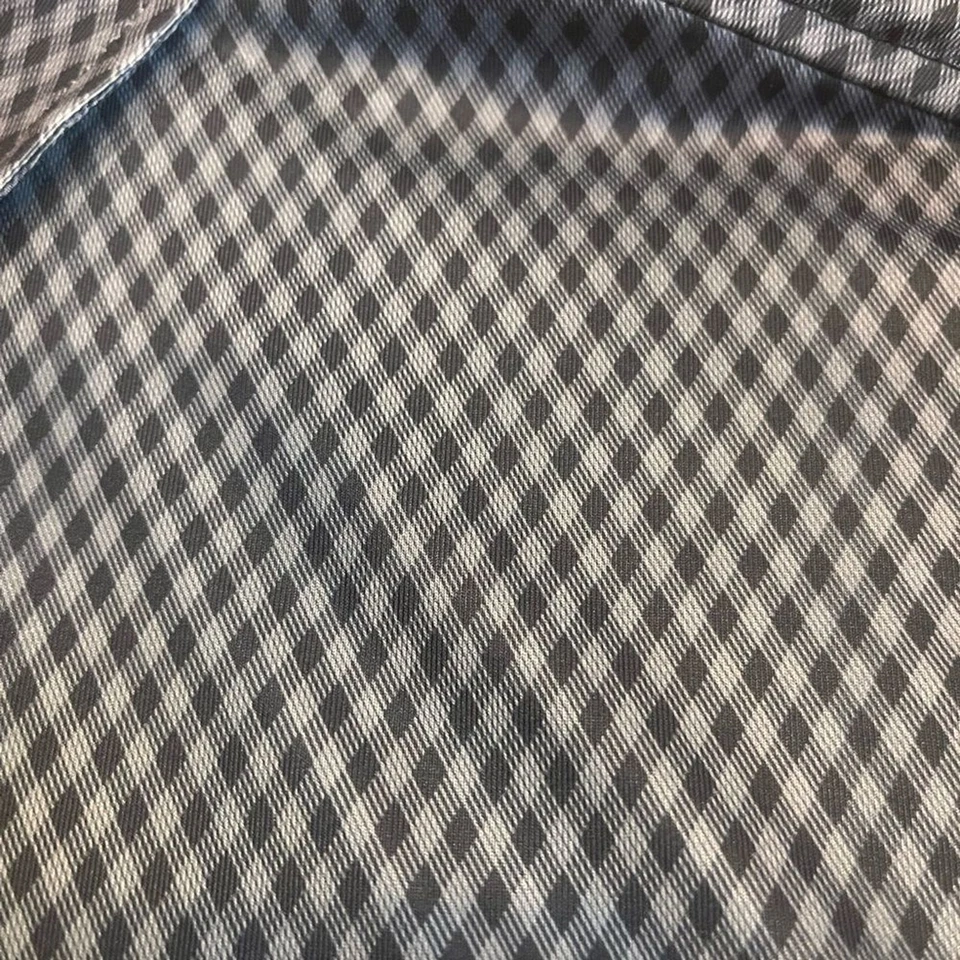 FX Fusion polo shirt men’s medium blue patterned performance golf stretch NWT - Image 4 of 4