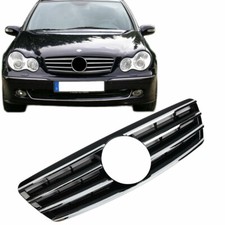 Vordere Grill Mit Chromleisten Mercedes Klasse C W203 00-07 Sportlicher AMG Look Vordere Grill Mit Chromleisten Mercedes Klasse C W203 00-07 Sportlicher AMG Look