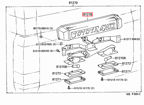 Genuine LandCruiser LJ71 LJ70 KZJ77 KZJ73 Number License Plate Light Lamp Cover - Picture 13 of 13