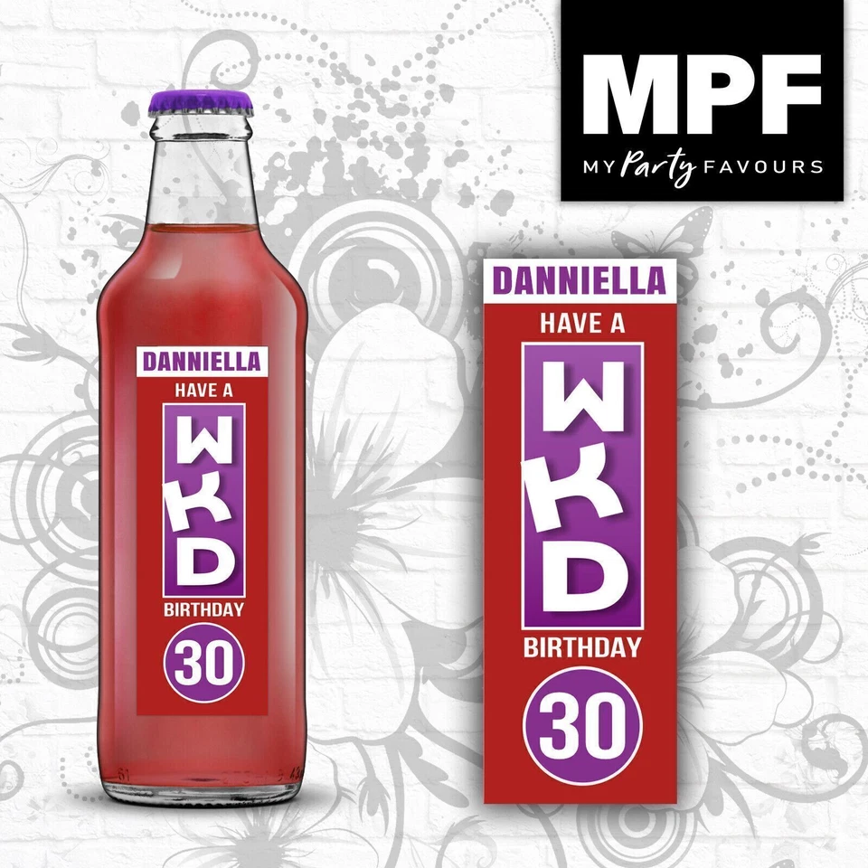 Personalised WKD Birthday Bottle Label Sticker 700ml - LARGE - 6 Styles - Image 3 of 4