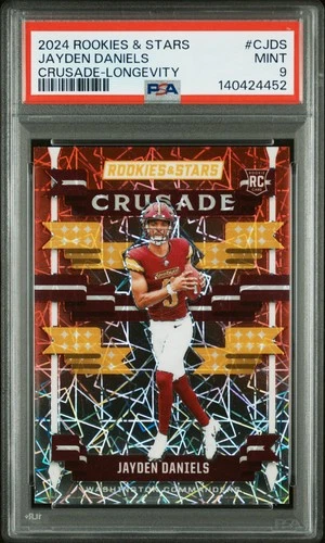 2024 PANINI ROOKIES & STARS CRUSADE LONGEVITY #CJDS JAYDEN DANIELS RC PSA 9