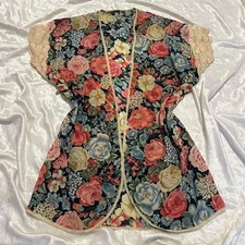 Vintage 90s Val Mode floral lace robes Size S loungewear fairy whimsy