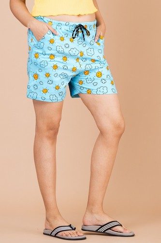 SOFT PURE COTTON GRAPHIC LOUNGE CASUAL COMFORTABLE YOGA WOMEN SHORTS WITH POCKET - 第 68/70 張圖片