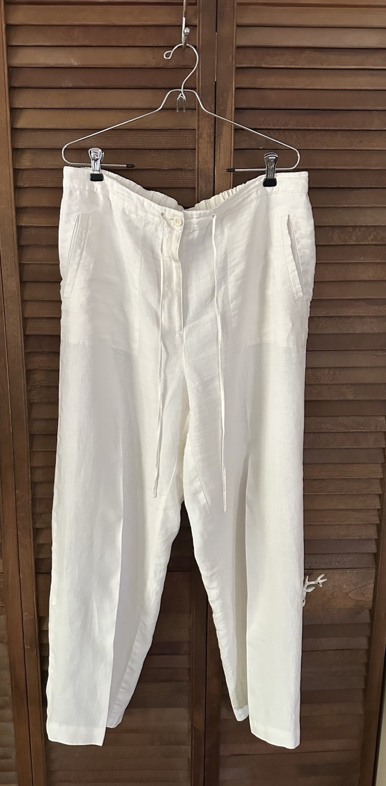Liz Claiborne Off White Linen Pants Women's Size 16
