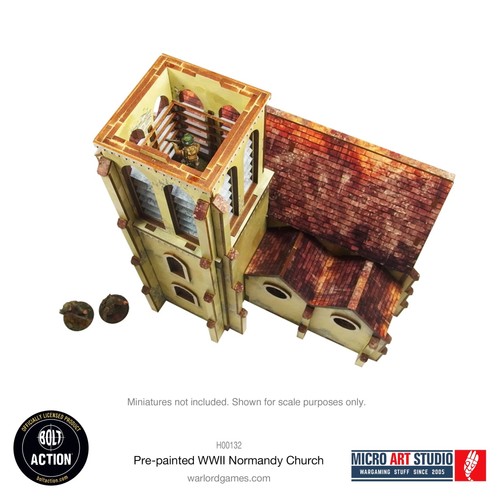 Micro Art Studio: WW2 Normandy Church HDF Prepainted Terrain - Picture 5 of 7