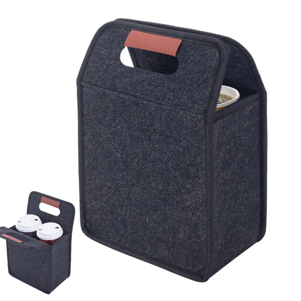 Portabebidas Plegable con Compartimentos Ajustables para Café, Botellas y Latas Foto 4 de 4