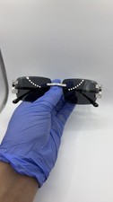 Real 925 Silver VVS MOISSANITE Black Sunglasses - Iced Buffs SunGlasses