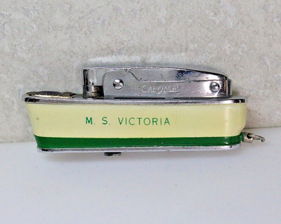 Serome ''Cruiser'' M.S. Victoria Vintage Enamel Ship Shaped Lighter