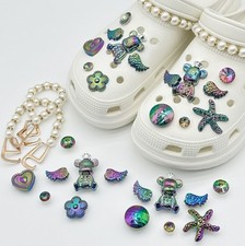 16 Pcs Bling Shoe Charms Crystal Rhinestone Shoes Decor for Women Party Gifts
