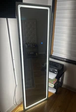 Full-Length Mirror with LED Lights, 47"X14" Full Body Lighted Mirror, over the D