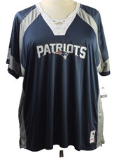 NWT  NFL Team Apparel Multi-color New England Patriots Size 3X Top Rhinestones