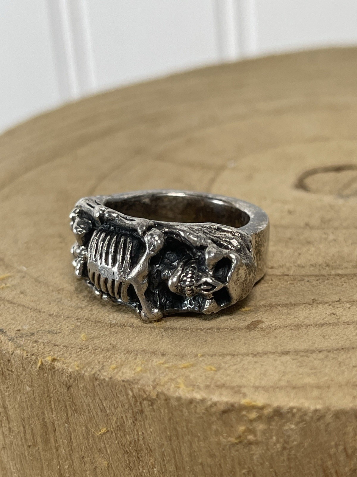 SKELETON SKULL CHOPPER SOLID 925 STERLING SILVER … - image 4