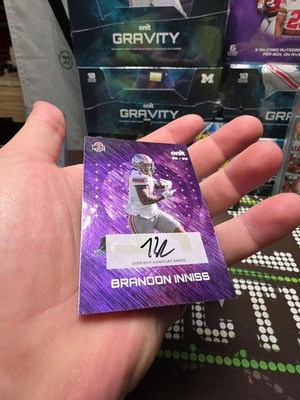 2025 Onit Gravity Brandon Inniss Gravity Signatures, Purple /25 On Card Auto