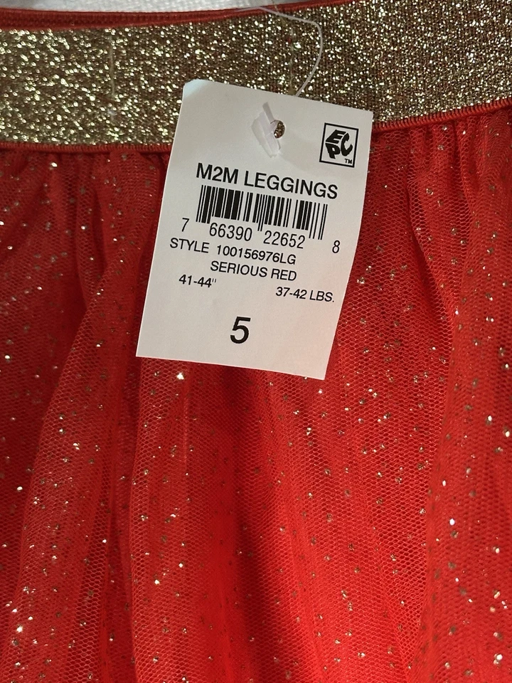 Epic нитки ребенка ясельного возраста девочек 5 Рождественская балетная юбка красный с золотым поясом - Изображение 3 из 3