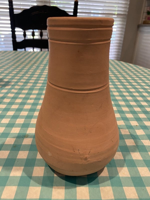 Williamsburg Restoration Pottery Birdhouse Bottle Hand Turned Redware