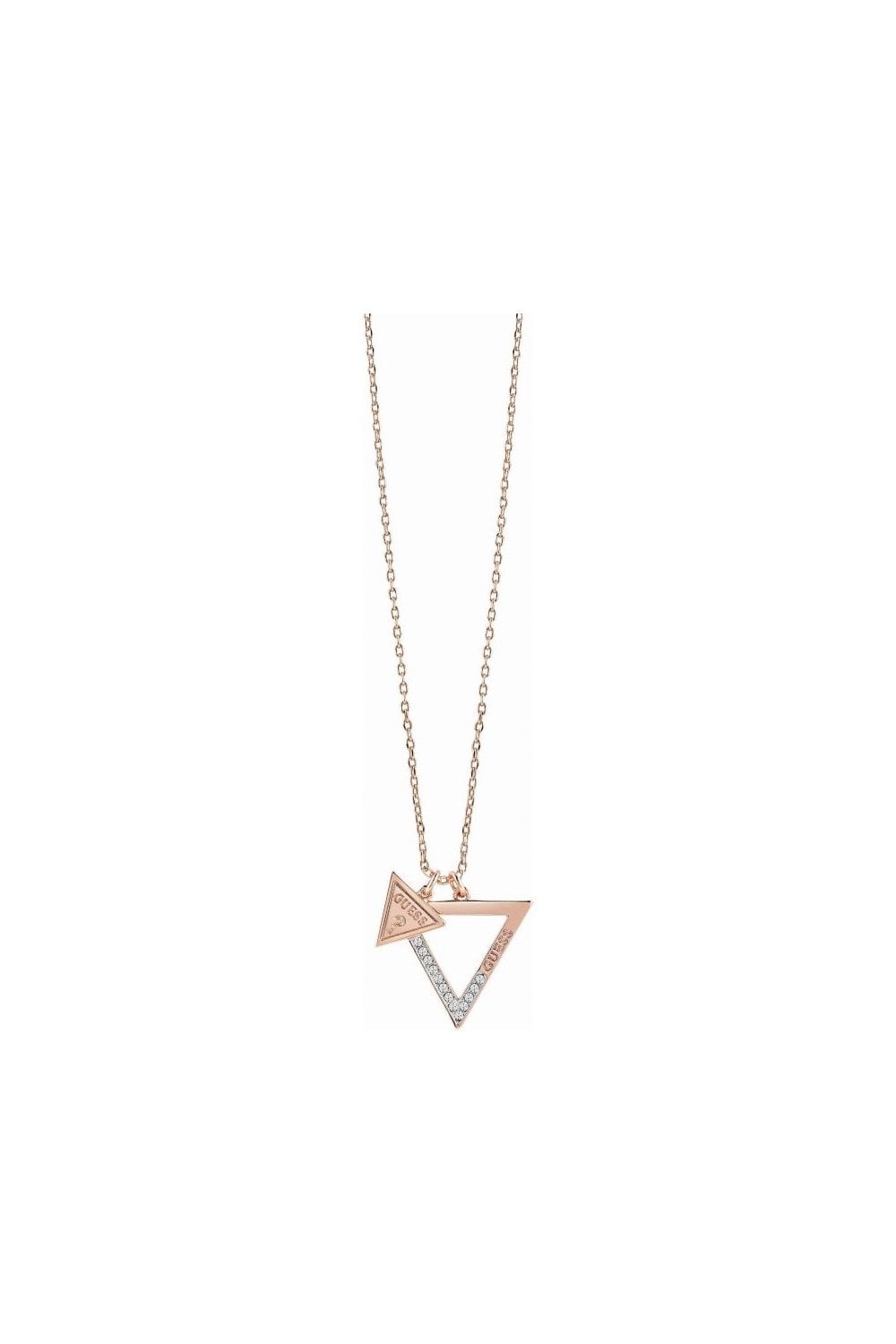 Guess Rose Gold Plated Iconic 3Angles Necklace UBN83092