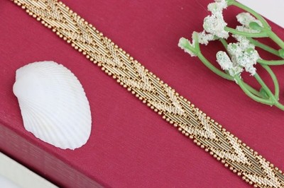 with Beaded Edge, XPBL1127 Rose Gold Woven Pattern Bracelet