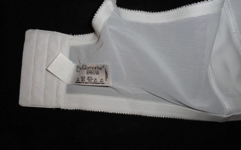 3x GLAMORISE Mieder Spitzen Entlastungs BH 115H sexy Spitze Magic Lift weiß - Bild 4 von 4