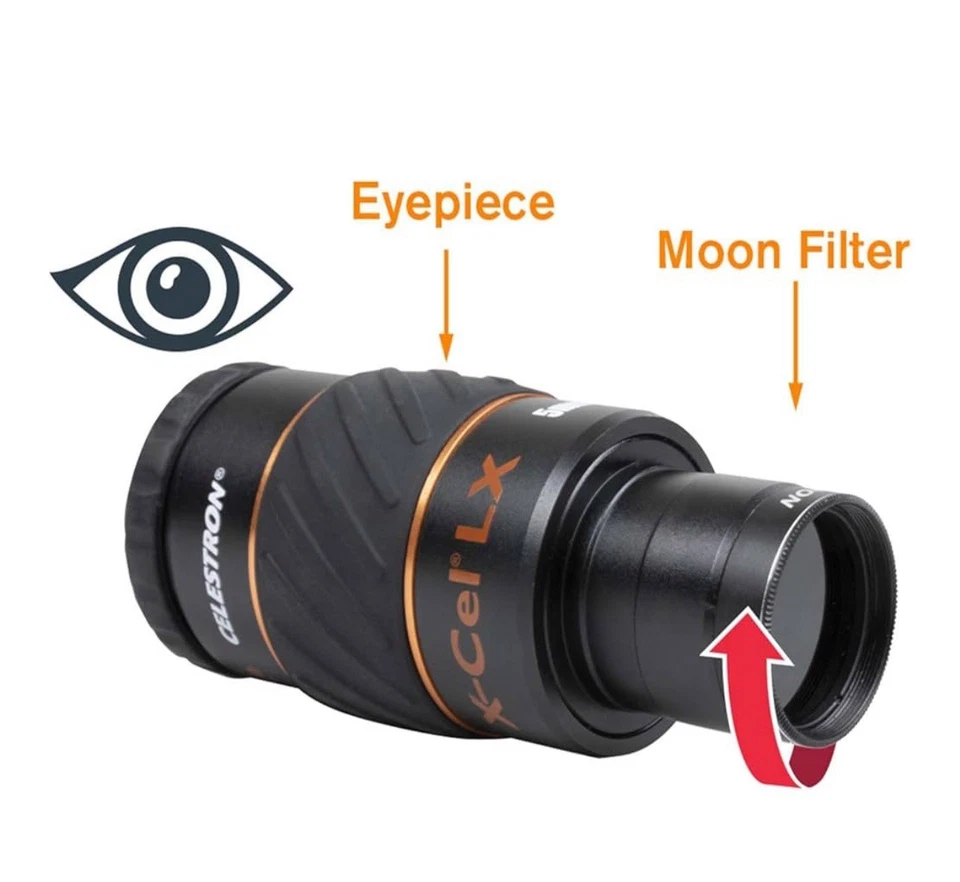 Celestron 1.25 inch Moon Filter - Suitable for Lunar Observation - Image 3 of 4