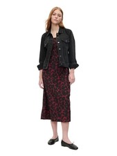 BURGUNDY FLORAL - GAP WOMEN'S SLIP DRESS
