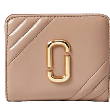 Marc Jacobs Womens The Glam Shot Mini Compact Wallet Dusty Beige
