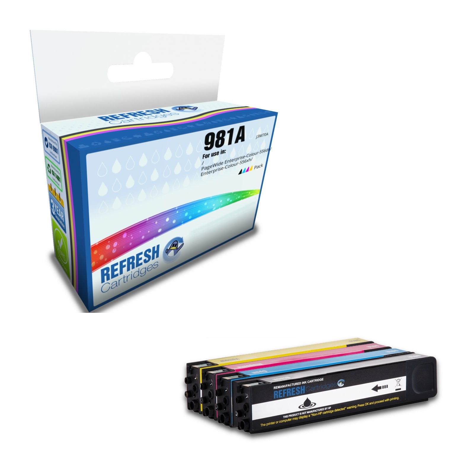 Refresh Cartridges Replacement Value Pack 981A Ink Compatible With HP Printers