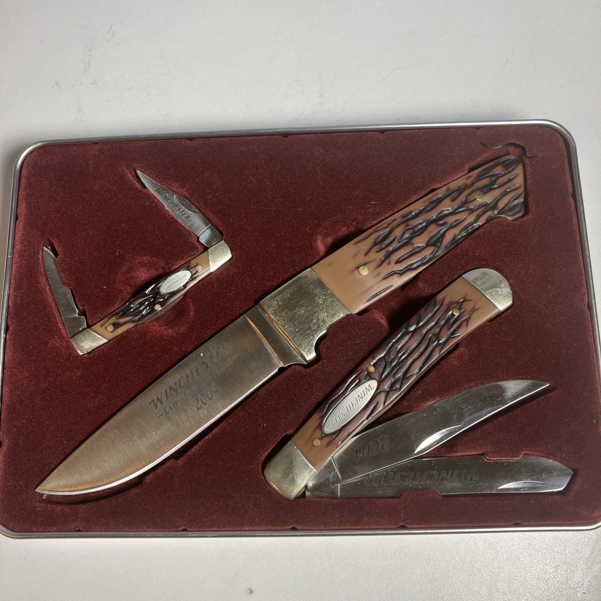 Winchester 2004 Limited Edition 3 Piece Knife Set With Tin | eBay