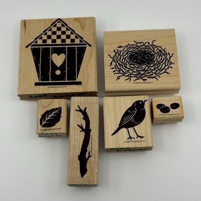Stampin' Up! (Retired) DD Nesting Place Wood Rubber Stamp Set (6) Bird Themed