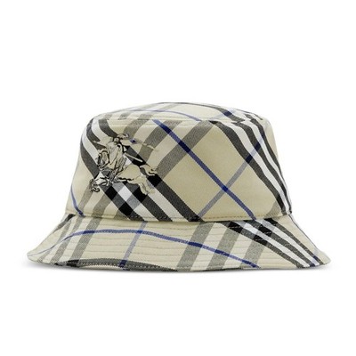 Burberry Vintage Check Equestrian Knight Motiv Fischerhut, Sommer 2025, wie neu.