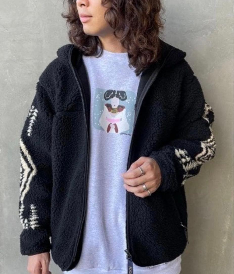 Pendleton 90's Native Pattern Boa Fleece Jacket M… - image 4