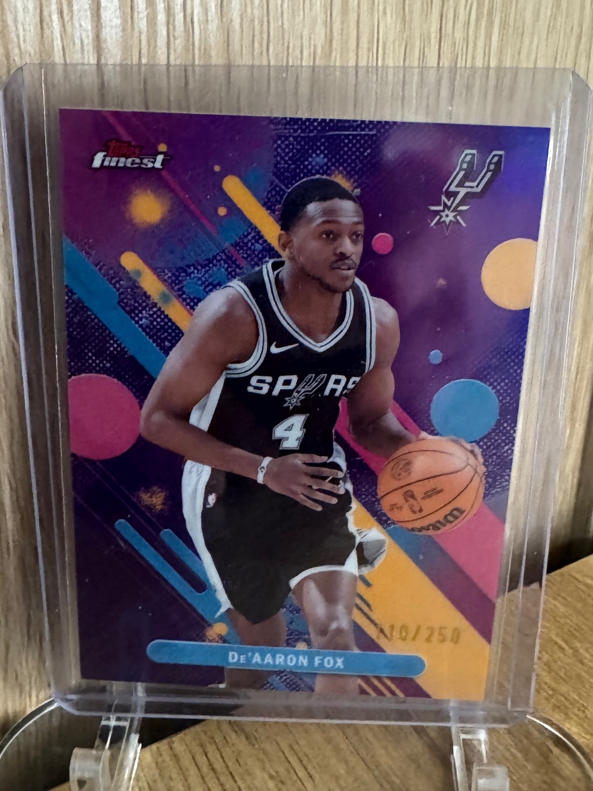 2025-26 Finest #99 De'Aaron Fox Purple Refractor #/250