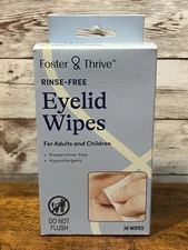Foster & Thrive Eyelid Wipes ( Lid Scrub ) 30 Cloths 