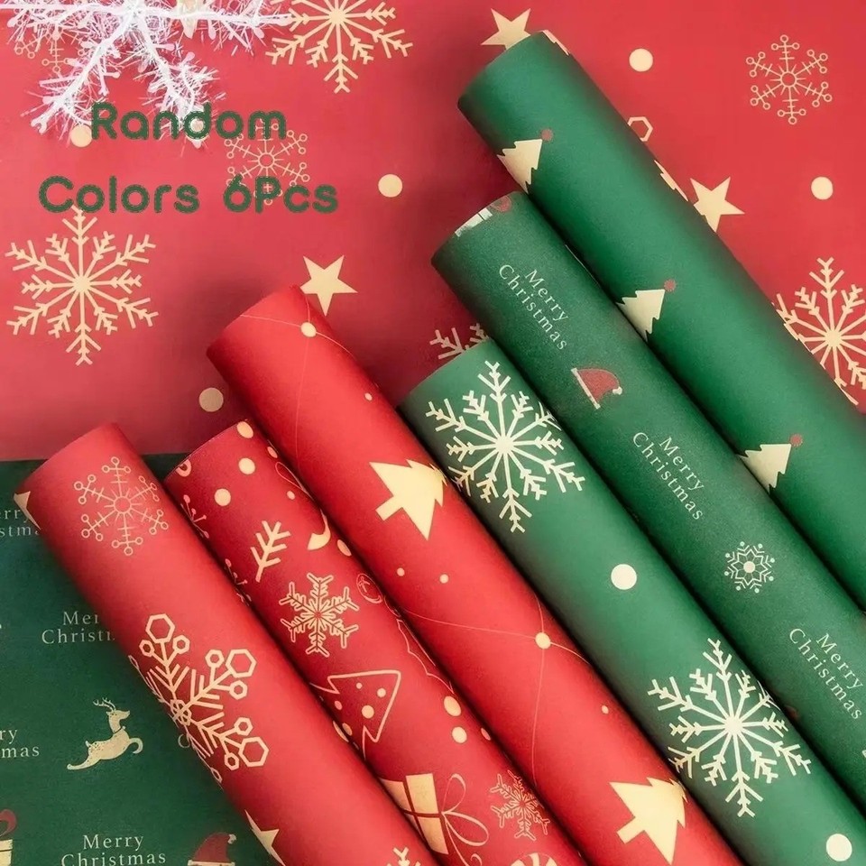 Layout Oaper Christmas wrapping paper roll – green design, 20 x gift wrap | eBay UK