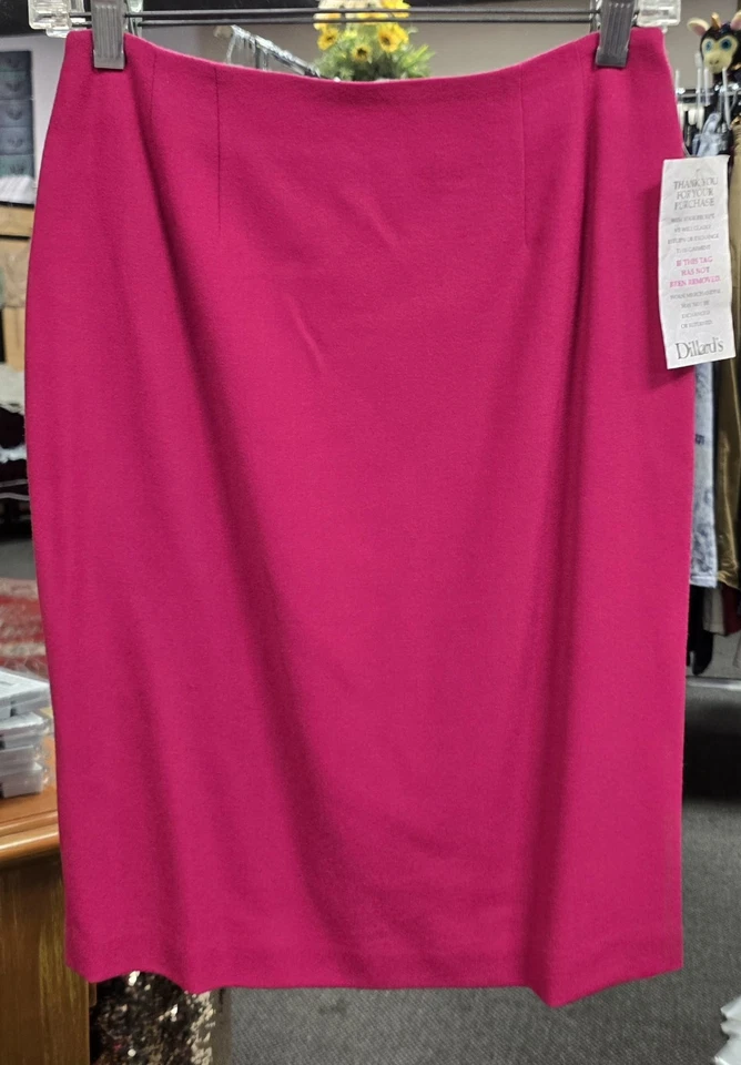 Linda Allard Ellen Tracy Wool Blazer Skirt Set 100% Wool Nwt $435 Vin 90's Pink - Image 3 of 4