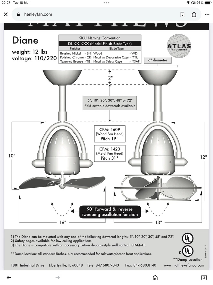 Ventilador de techo con mando a distancia Foto 2 de 4
