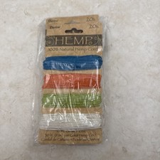 Hemp Cord 20lb FOUR Bright Colors - 360 Feet Darice