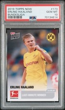 2019 TOPPS NOW BUNDESLIGA ERLING HAALAND #173 ROOKIE CARD RC PSA 10. rookie card picture