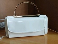 NWT  White Purse Clutch Love Trove Los Angeles No Shoulder Strap